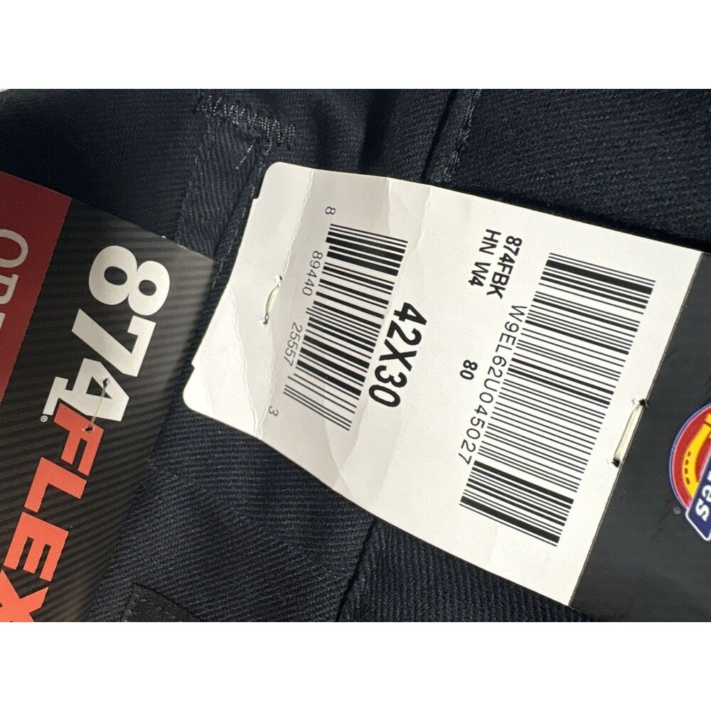 Dickies 874 Men’s Flex Work Pants - Black, Size 42/30 0112 - Picture 5 of 12